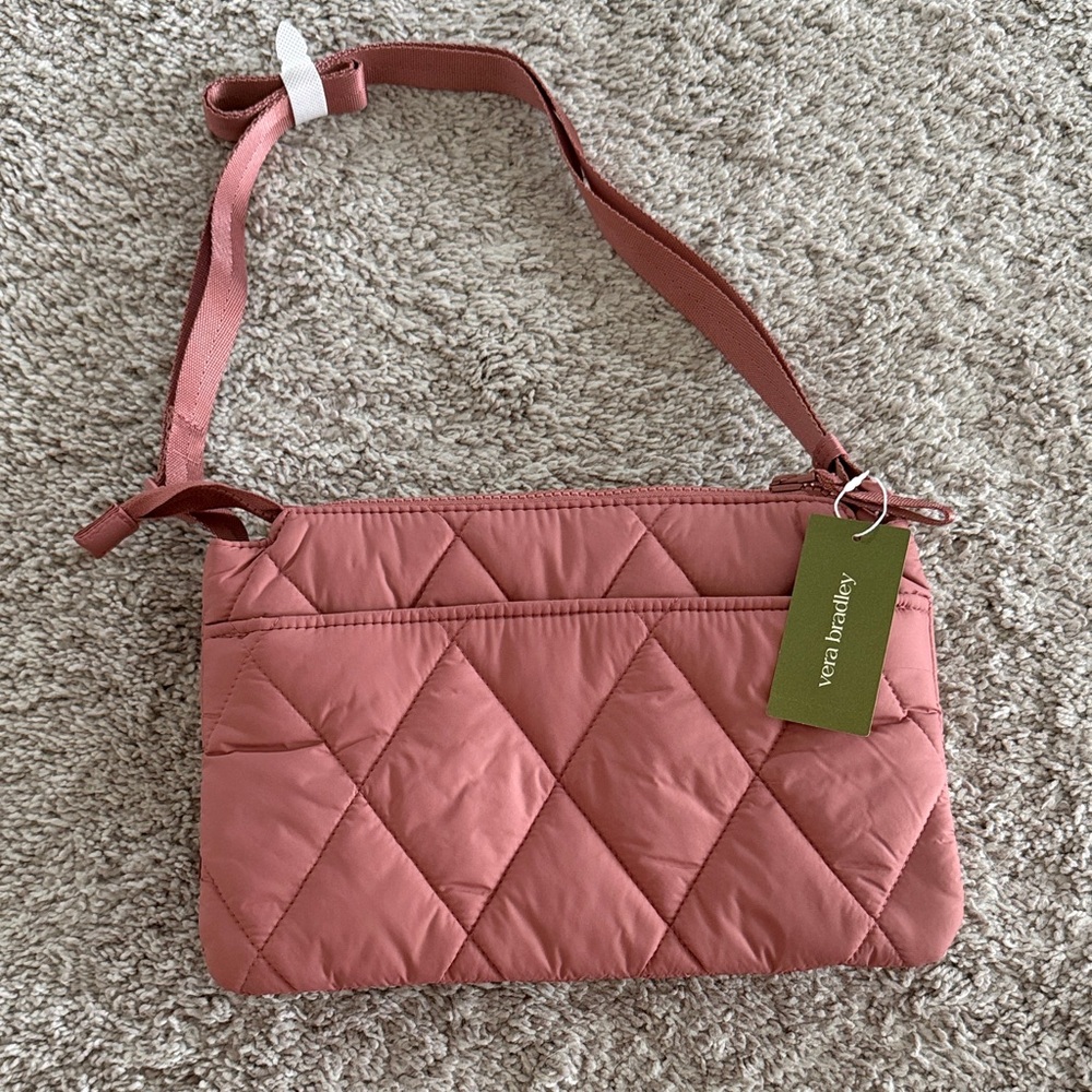 Vera Bradley Quilted Crossbody in Dusty Rose